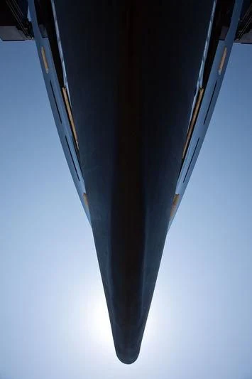 a close-up of a black pipe aboard GALILEO Yacht for Sale