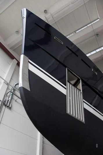 a black and white object aboard GALILEO Yacht for Sale
