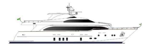 a white and black boat aboard KALISA Yacht for Sale