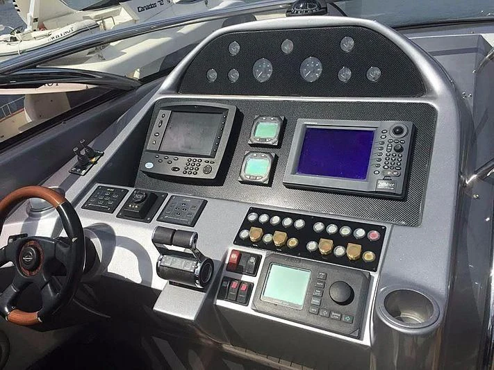 the inside of a car aboard NATALIA Yacht for Sale
