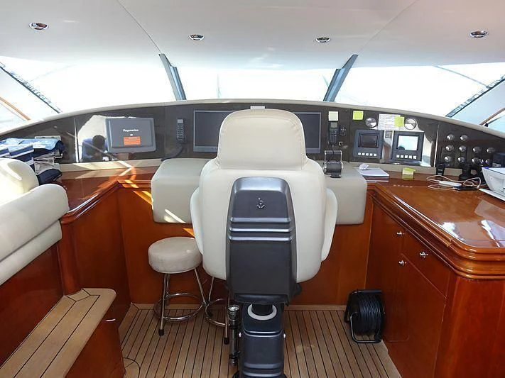 a seat in an airplane aboard NATALIA Yacht for Sale