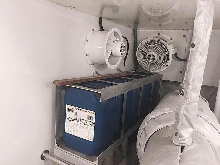 a machine with a fan aboard NATALIA Yacht for Sale