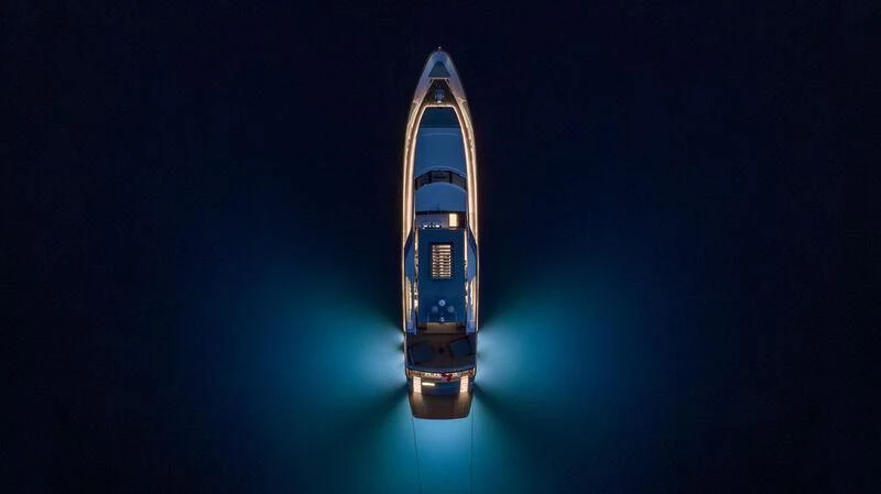 a space ship in space aboard NEWAL Yacht for Sale