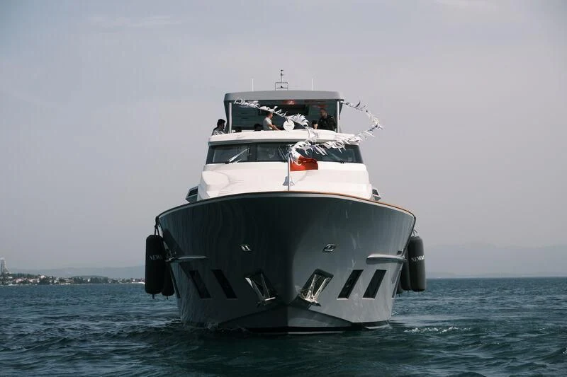 a boat in the water aboard NEWAL Yacht for Sale