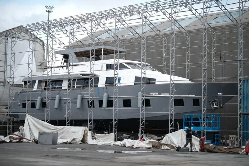 a building under construction aboard NEWAL Yacht for Sale