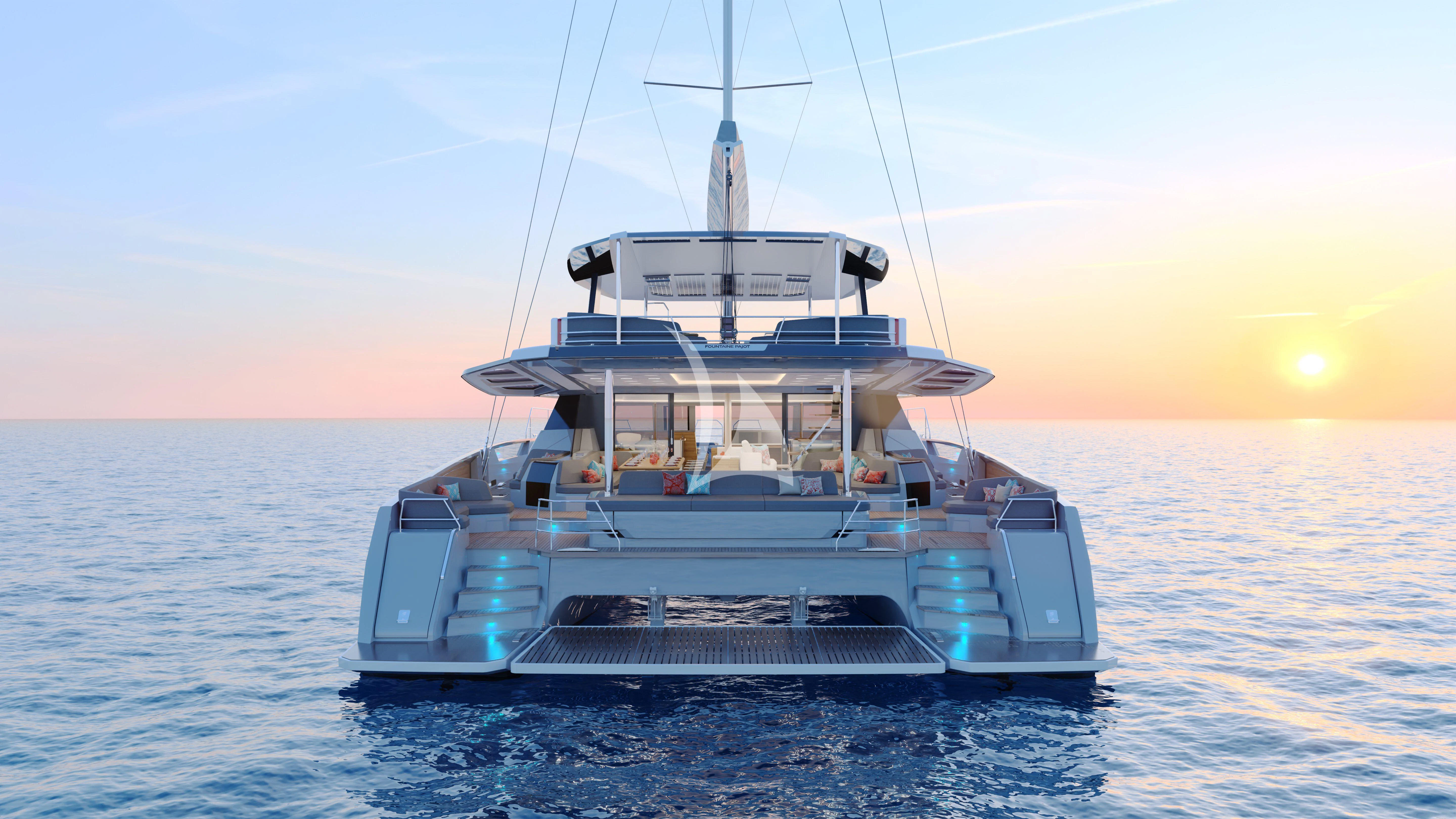 a boat in the water aboard ALOIA Yacht for Charter