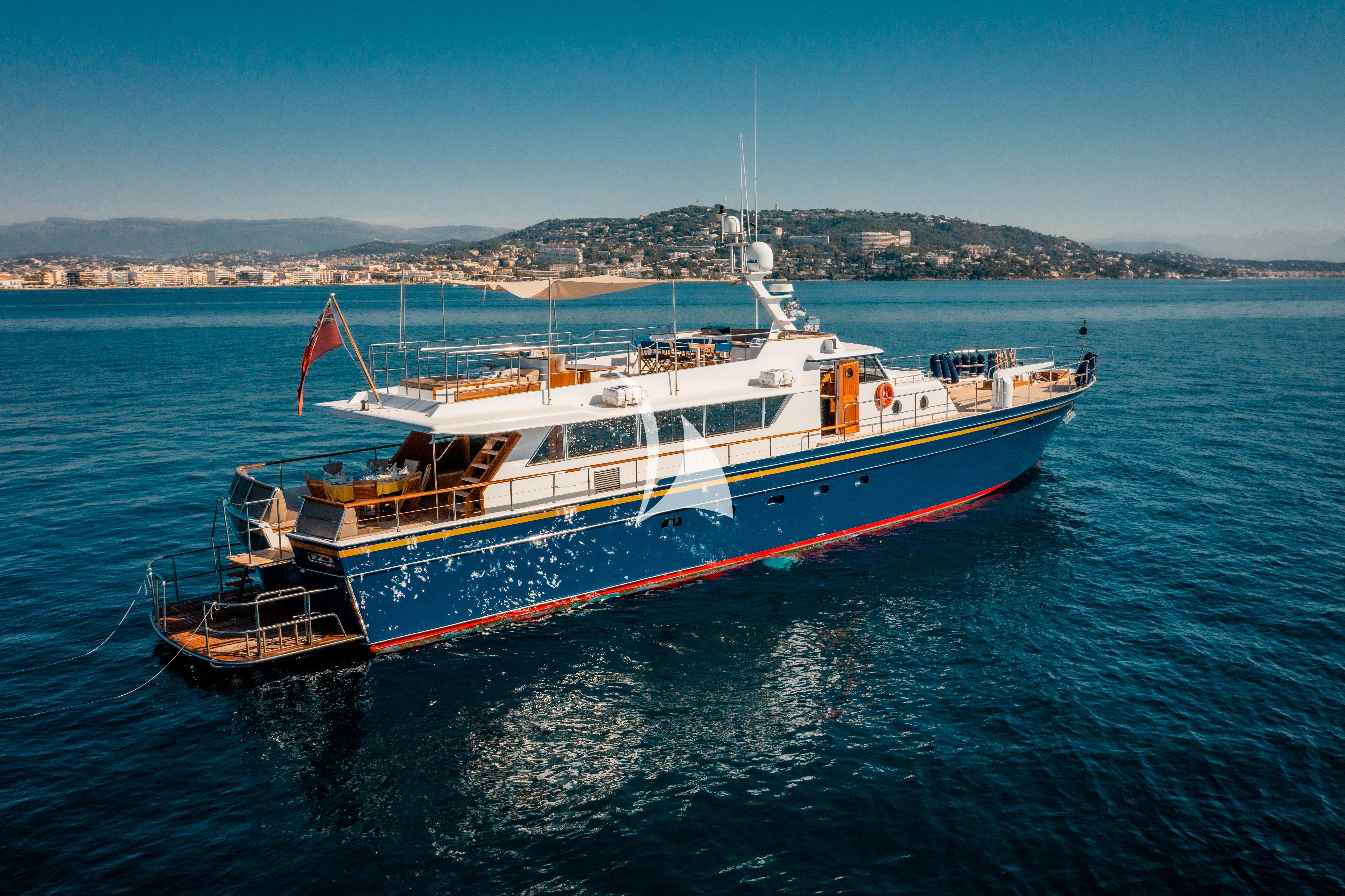 a boat on the water aboard CHANTELLA Yacht for Sale