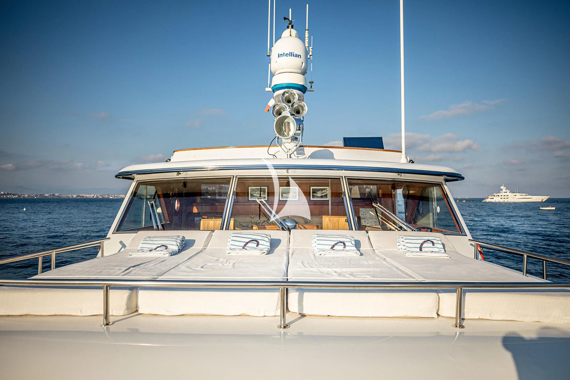 a boat on the water aboard CHANTELLA Yacht for Sale
