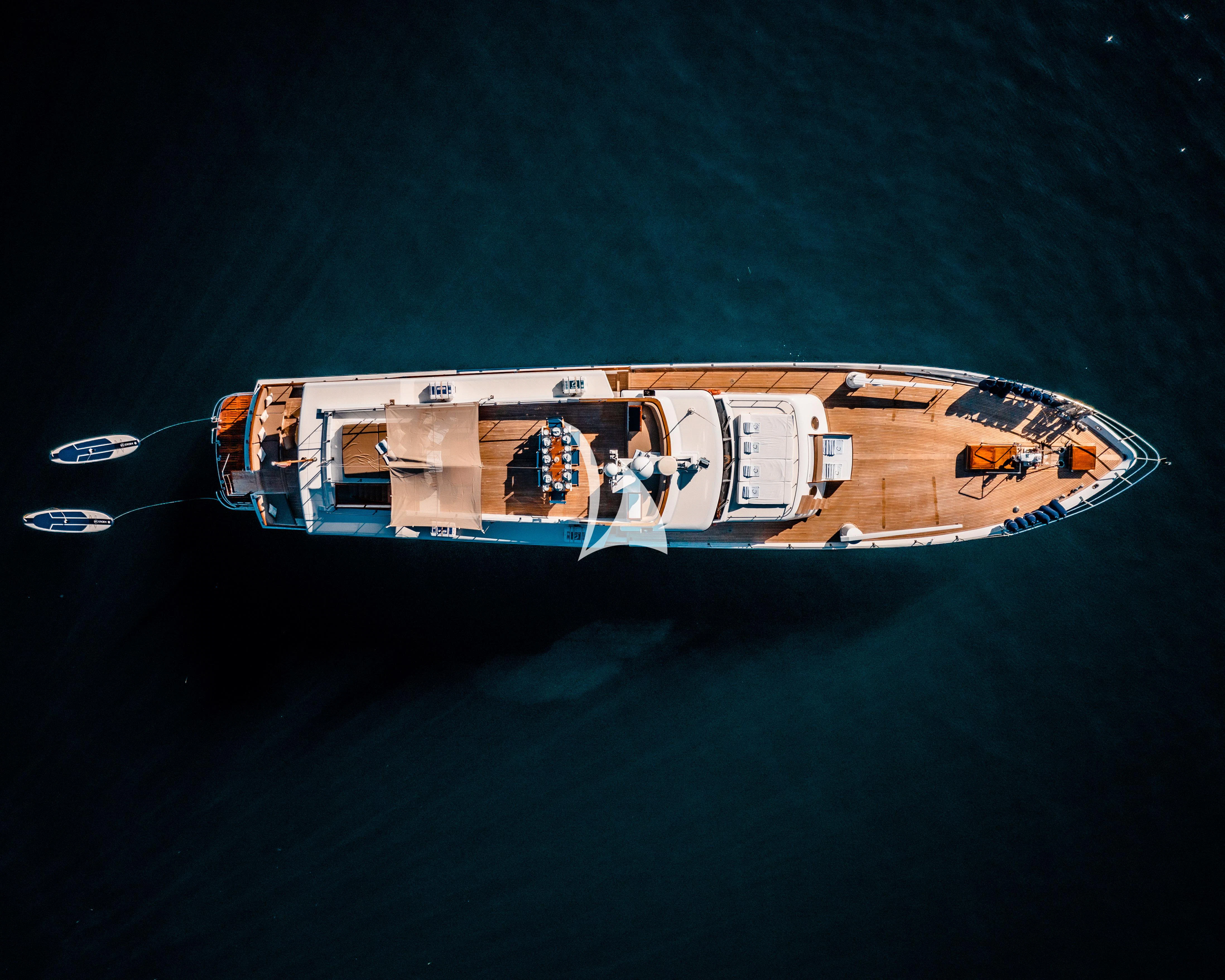 a satellite in space aboard CHANTELLA Yacht for Sale