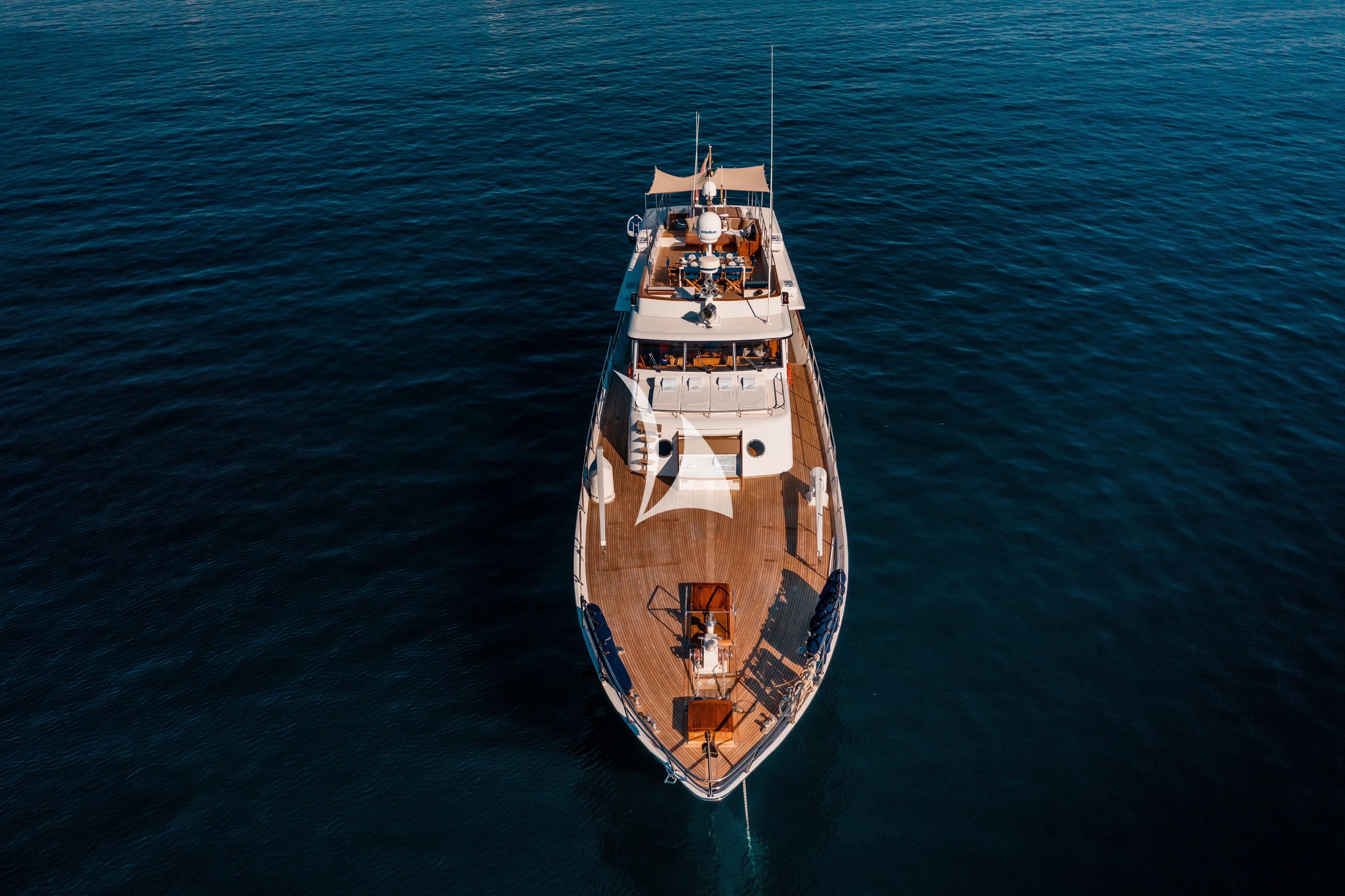 a ship in the water aboard CHANTELLA Yacht for Sale