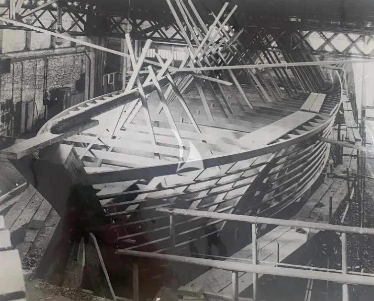 a large metal structure aboard CHANTELLA Yacht for Sale