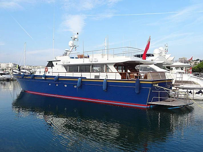 a boat in the water aboard CHANTELLA Yacht for Sale