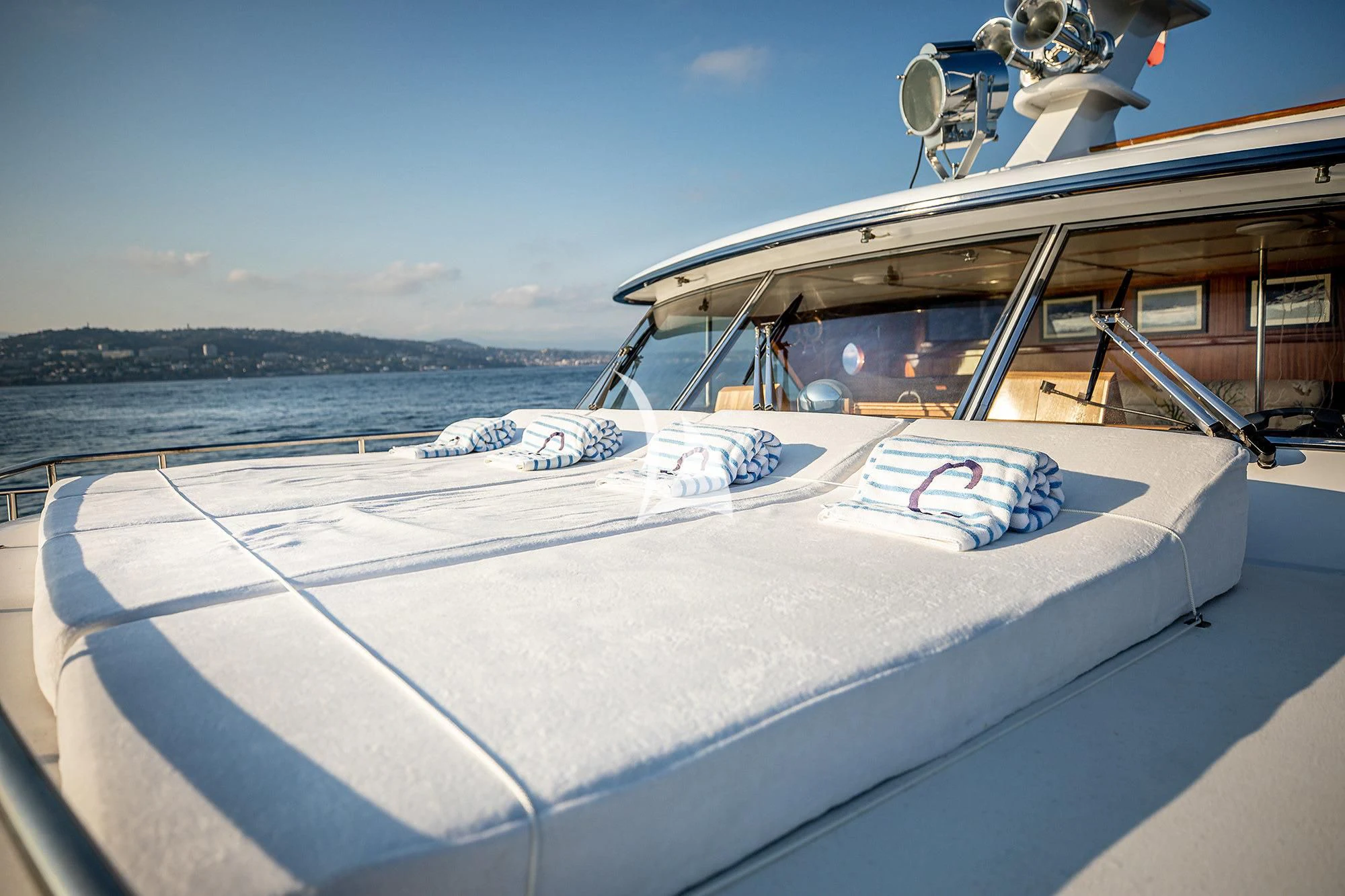 a boat on the water aboard CHANTELLA Yacht for Sale