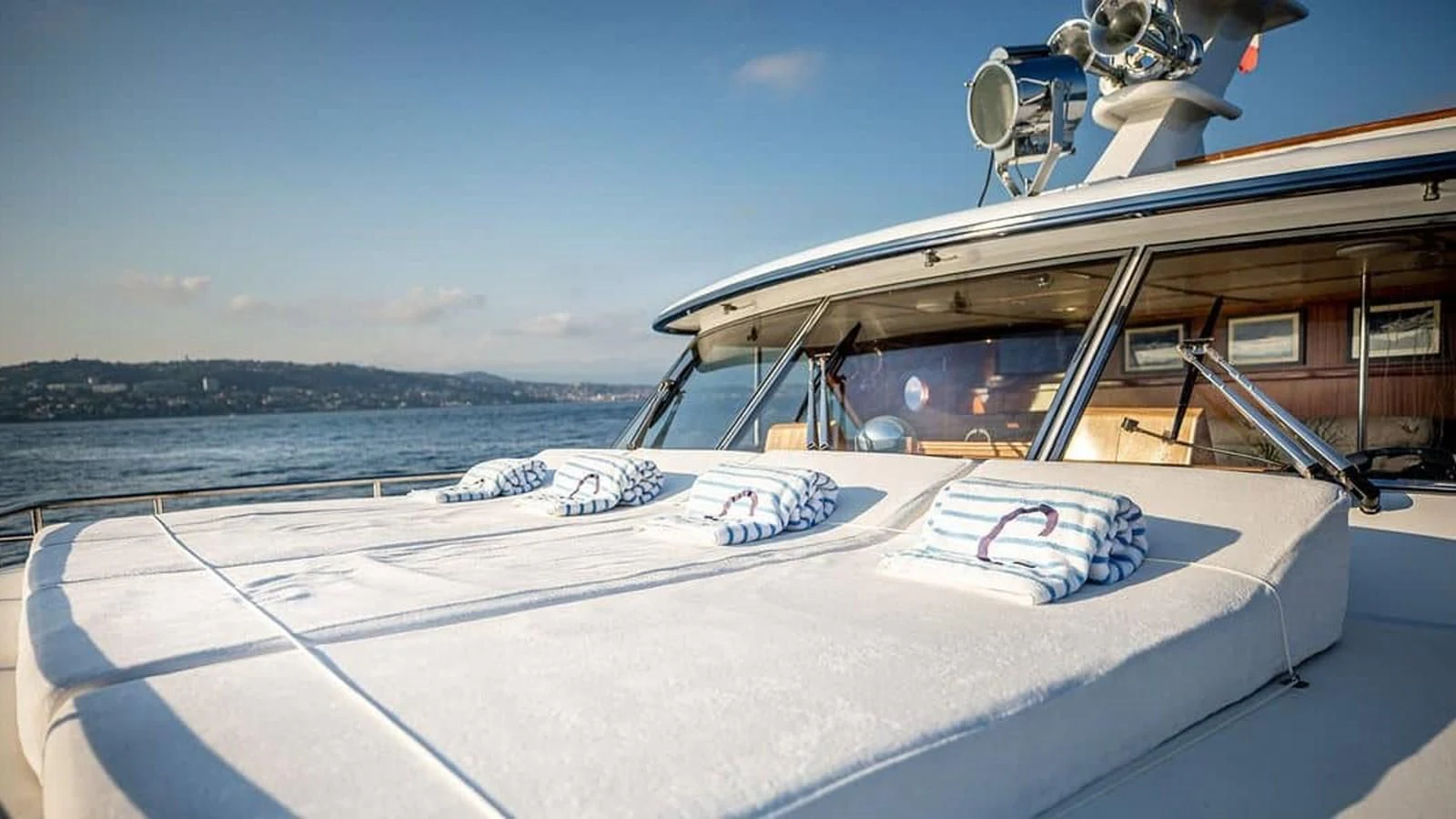a boat on the water aboard CHANTELLA Yacht for Sale