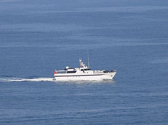 a boat on the water aboard CHANTELLA Yacht for Sale