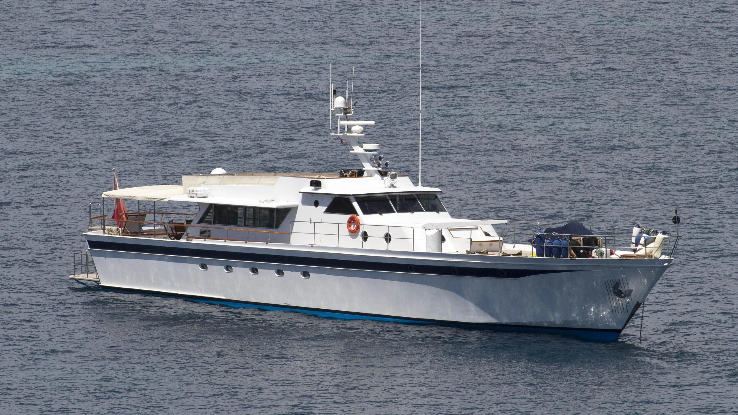 a boat in the water aboard CHANTELLA Yacht for Sale
