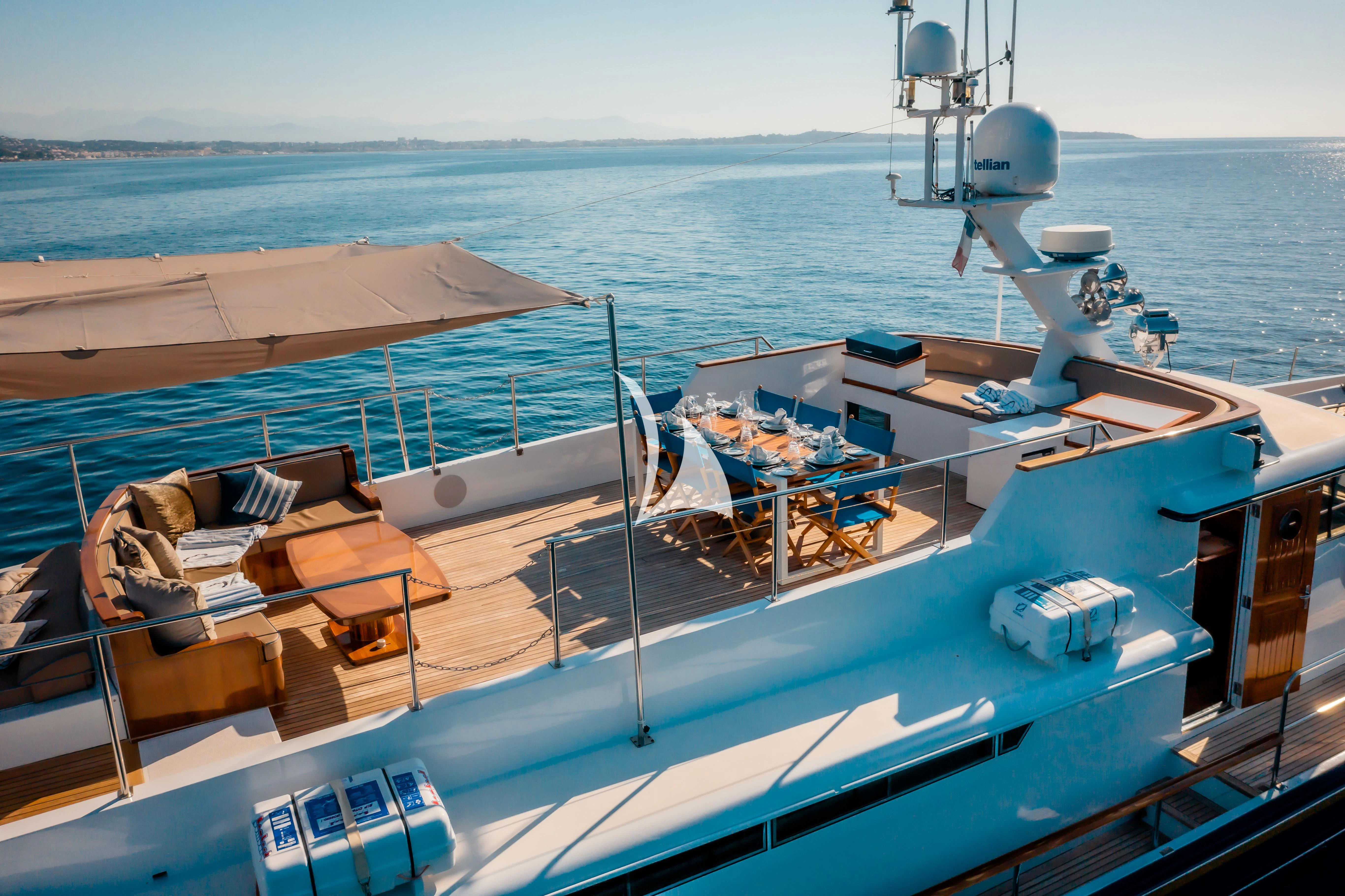 a boat on the water aboard CHANTELLA Yacht for Sale