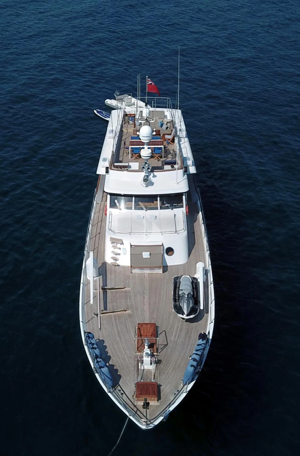a large white boat on the water aboard CHANTELLA Yacht for Sale