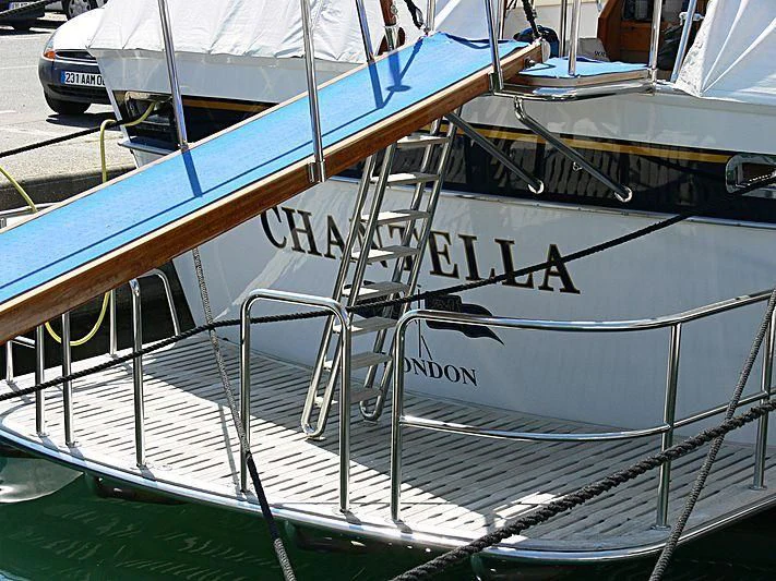 a row of boats aboard CHANTELLA Yacht for Sale