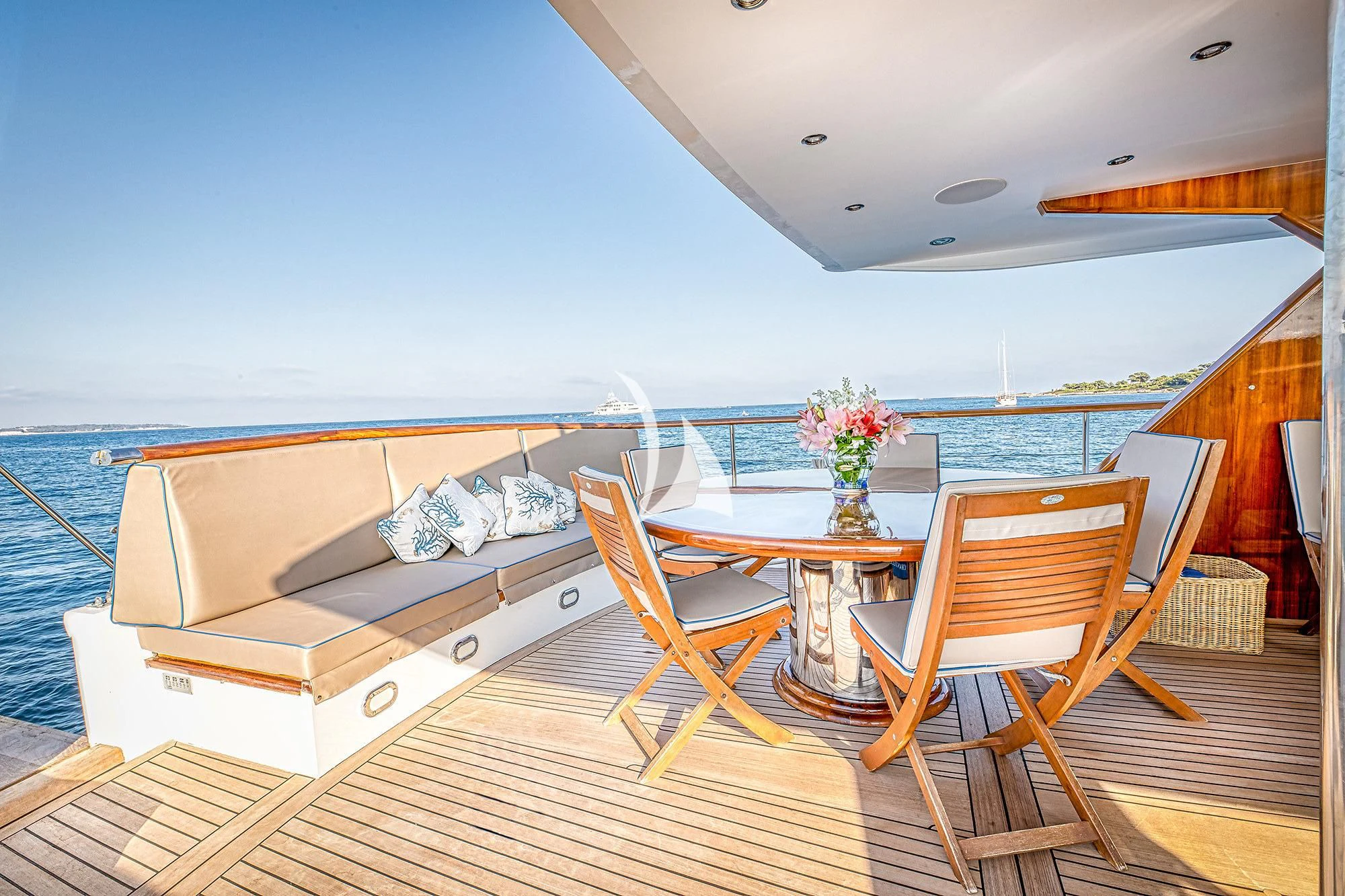 a boat on the water aboard CHANTELLA Yacht for Sale