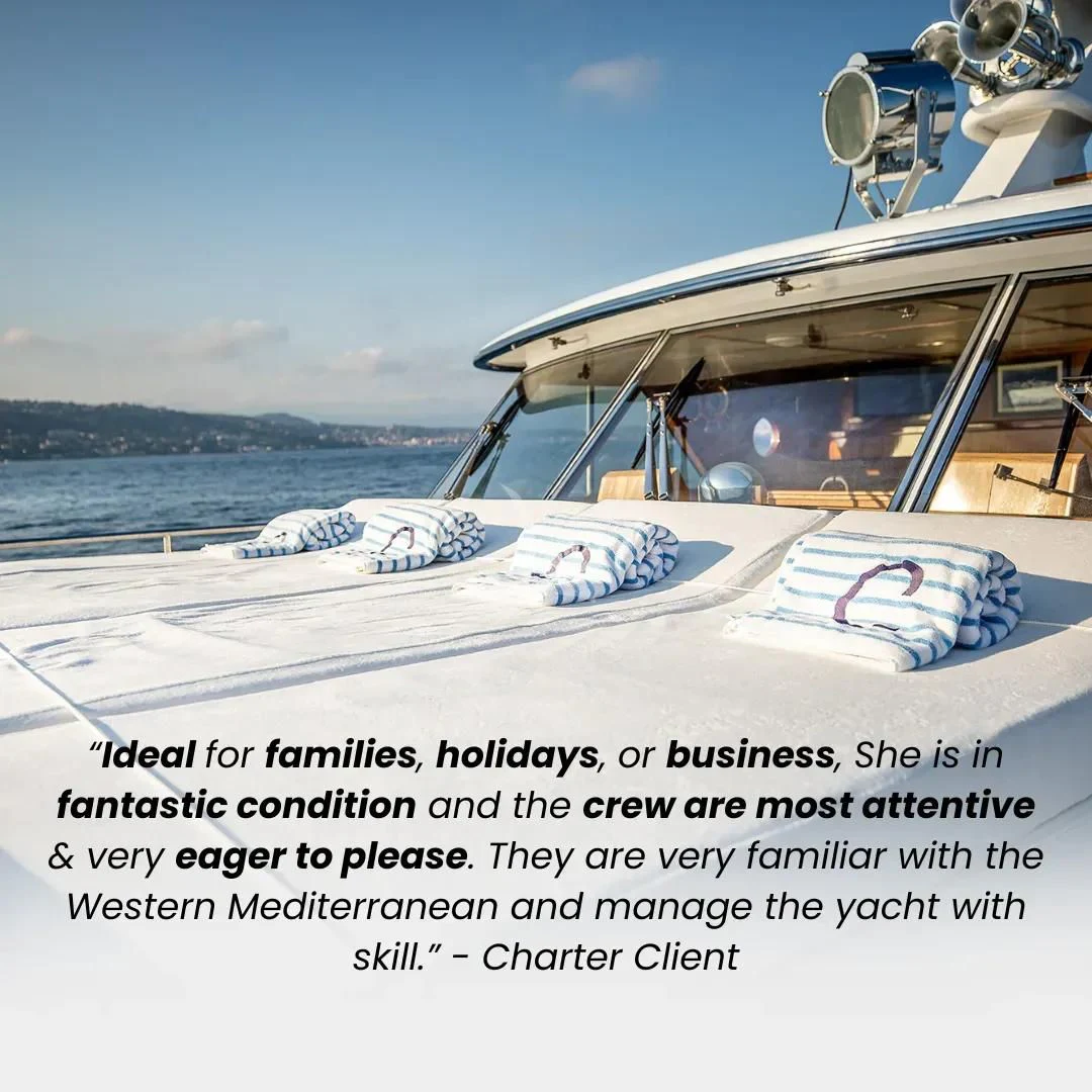 a boat on the water aboard CHANTELLA Yacht for Sale