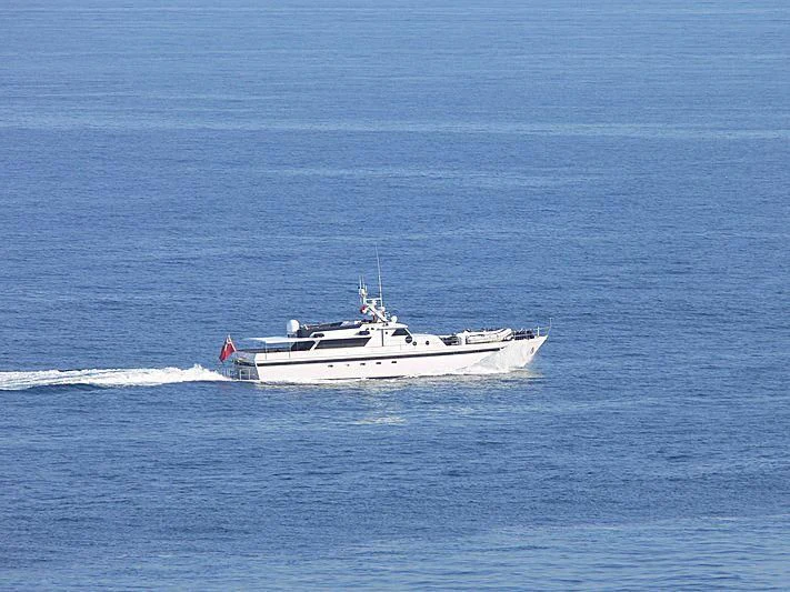 a boat in the water aboard CHANTELLA Yacht for Sale