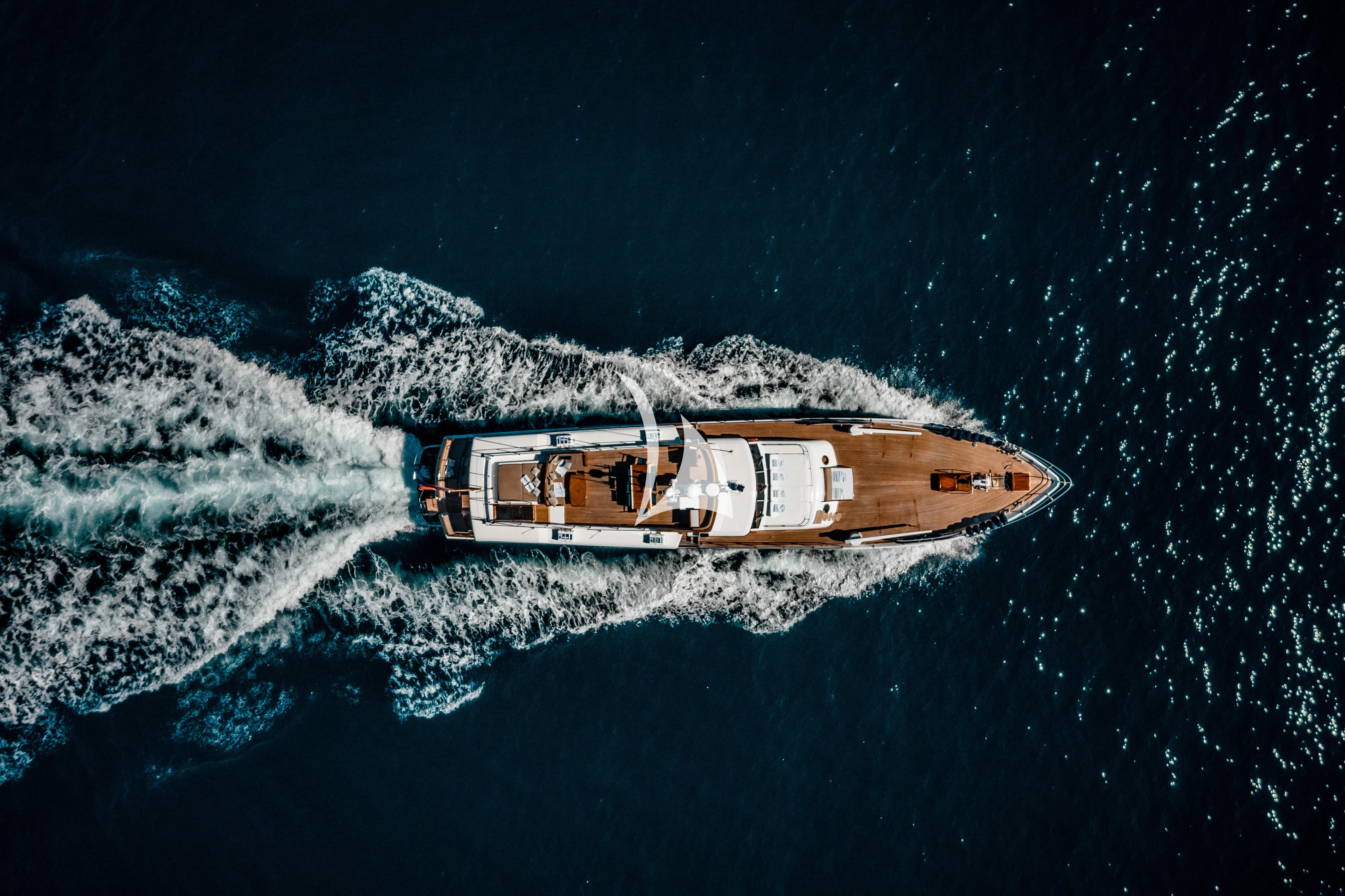 a boat in the water aboard CHANTELLA Yacht for Sale