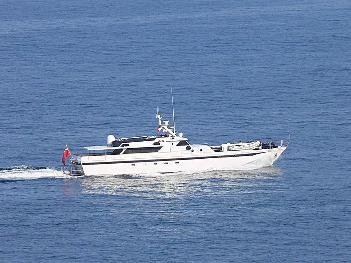 a boat on the water aboard CHANTELLA Yacht for Sale