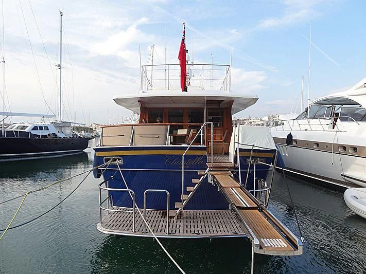 boats docked at a pier aboard CHANTELLA Yacht for Sale