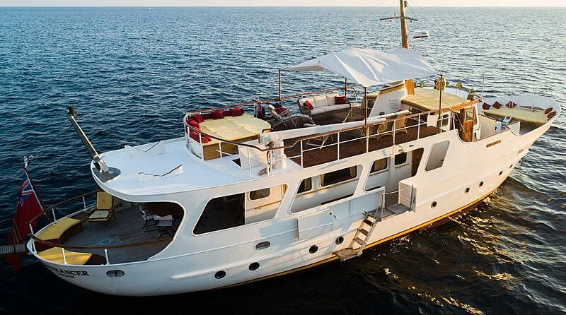 a boat on the water aboard ENTRANCER Yacht for Sale
