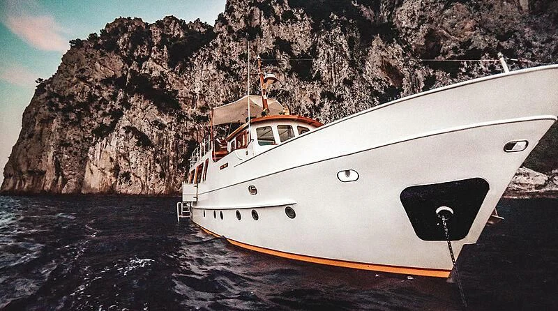 a boat on the water aboard ENTRANCER Yacht for Sale