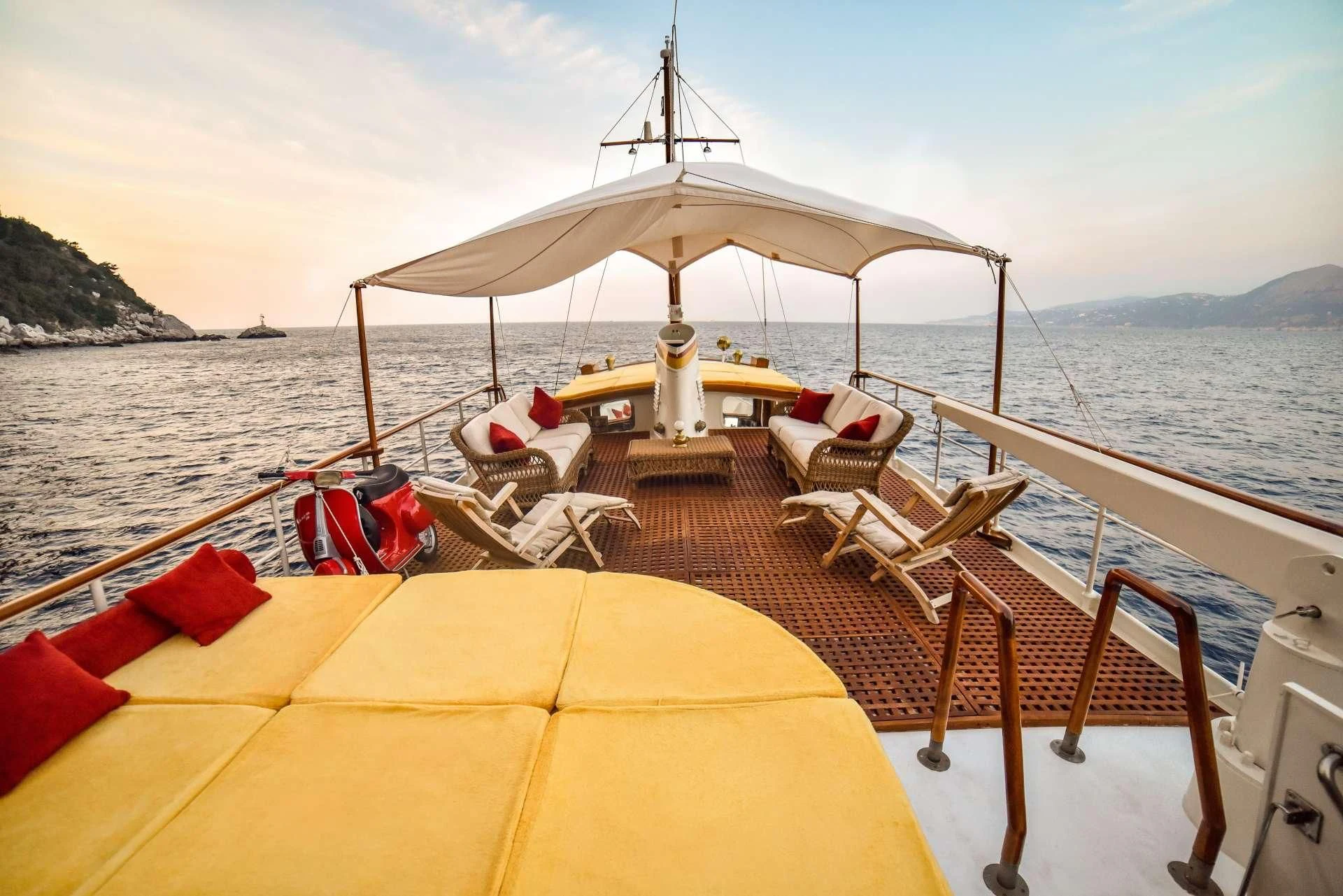 a boat on the water aboard ENTRANCER Yacht for Sale