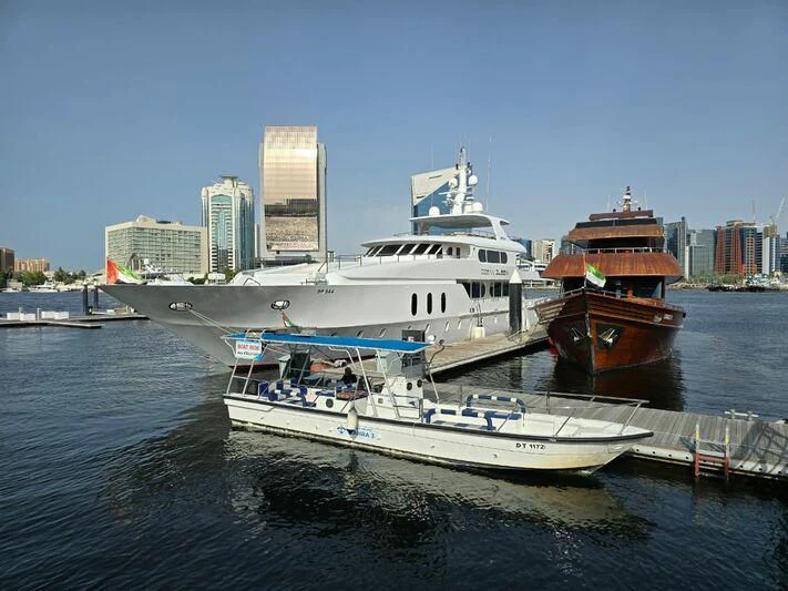 a boat in the water aboard OCEAN QUEEN Yacht for Sale
