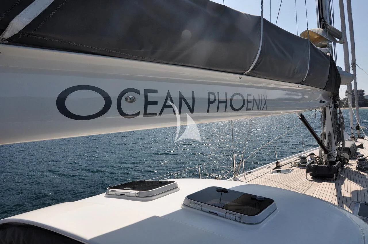 a boat on the water aboard OCEAN PHOENIX Yacht for Sale