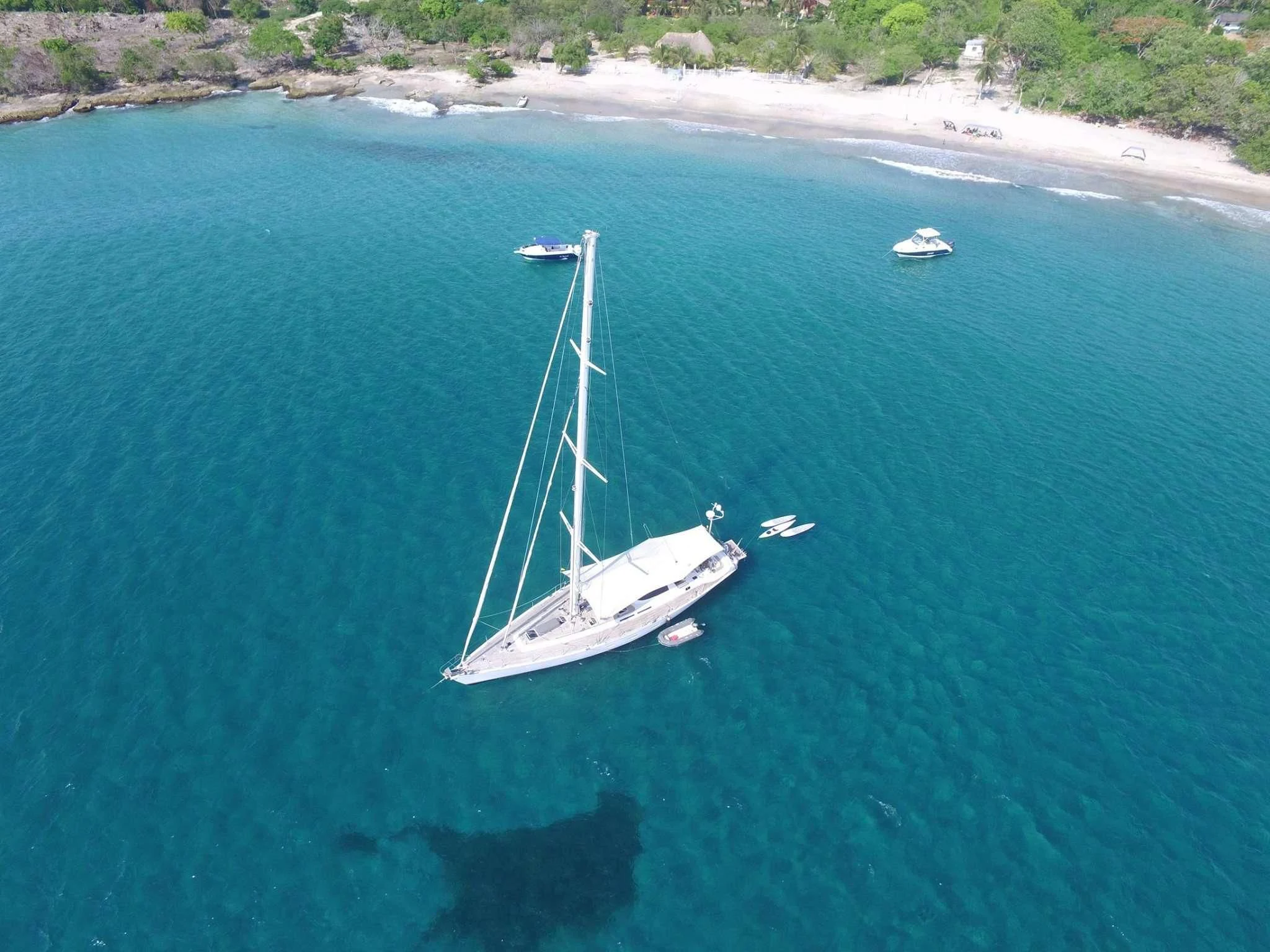 a boat sailing in the sea aboard OCEAN PHOENIX Yacht for Sale