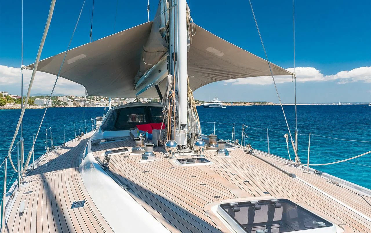 a boat on the water aboard OCEAN PHOENIX Yacht for Sale