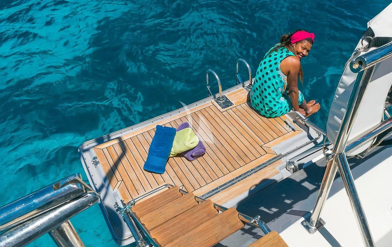 a person on a boat aboard OCEAN PHOENIX Yacht for Sale