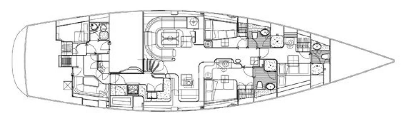 diagram, engineering drawing aboard OCEAN PHOENIX Yacht for Sale