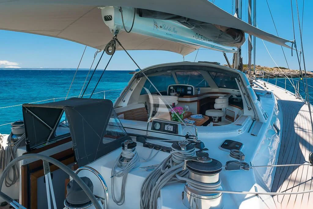 the front of a boat aboard OCEAN PHOENIX Yacht for Sale