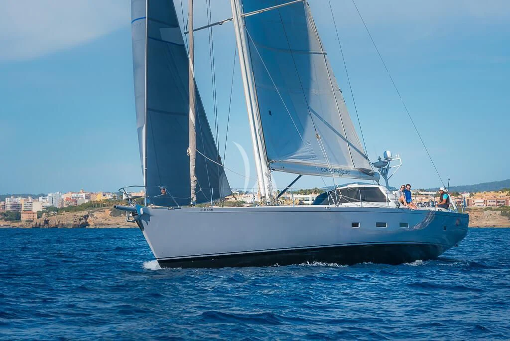 a boat on the water aboard OCEAN PHOENIX Yacht for Sale