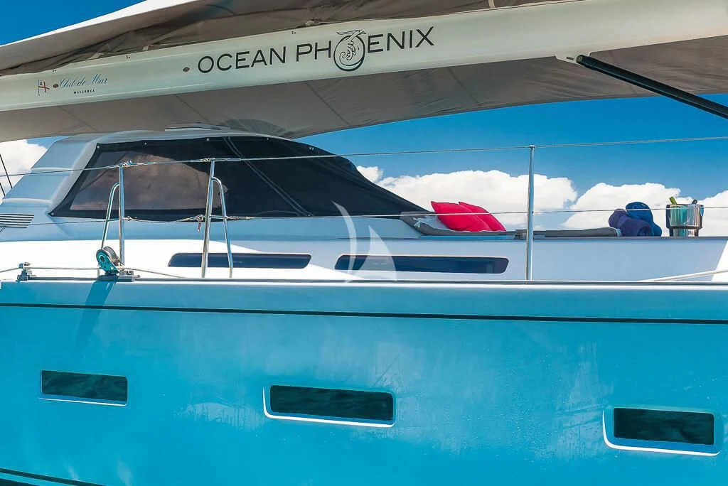 the front of a boat aboard OCEAN PHOENIX Yacht for Sale
