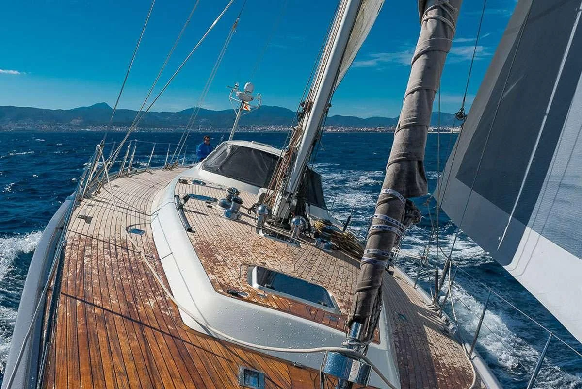 a boat on the water aboard OCEAN PHOENIX Yacht for Sale