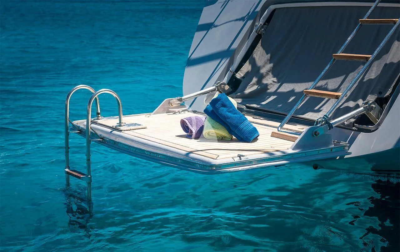 a boat on the water aboard OCEAN PHOENIX Yacht for Sale