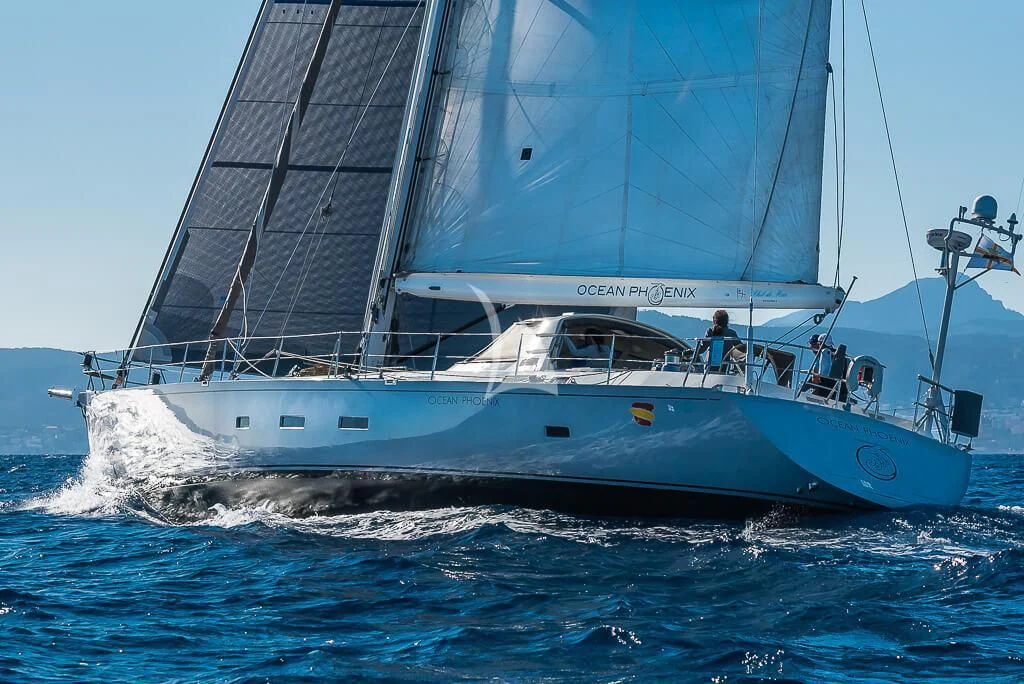 a boat on the water aboard OCEAN PHOENIX Yacht for Sale