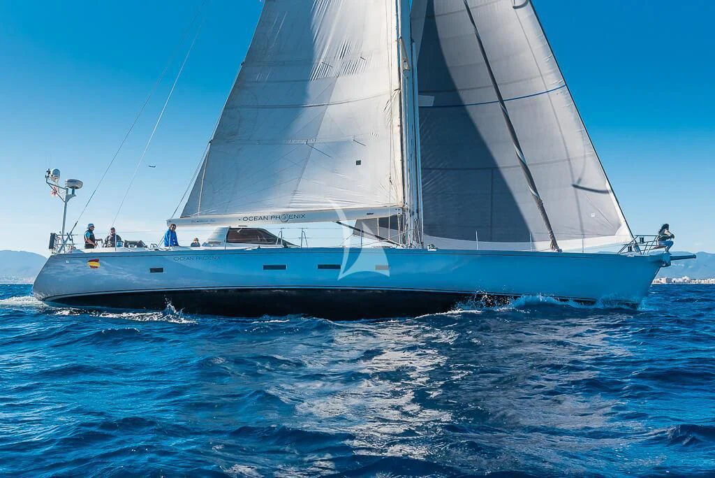 a boat on the water aboard OCEAN PHOENIX Yacht for Sale