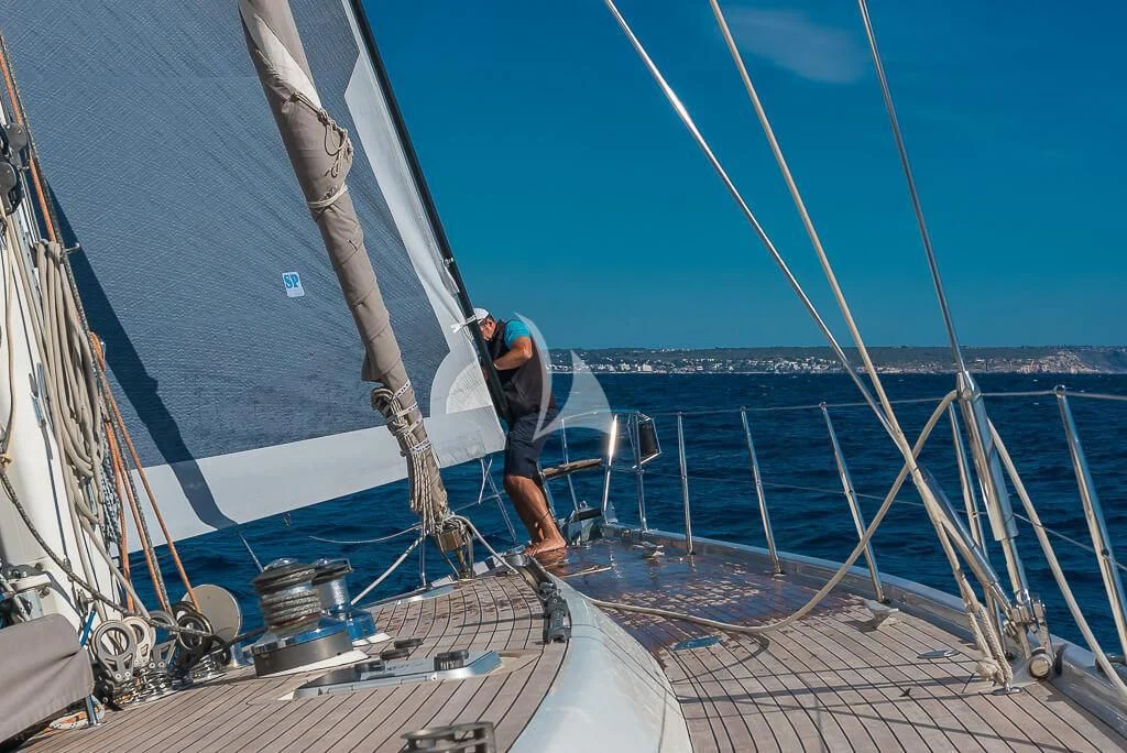 a person on a boat aboard OCEAN PHOENIX Yacht for Sale