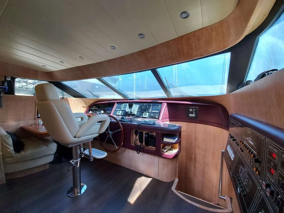 inside of a vehicle aboard COOKIE Yacht for Charter