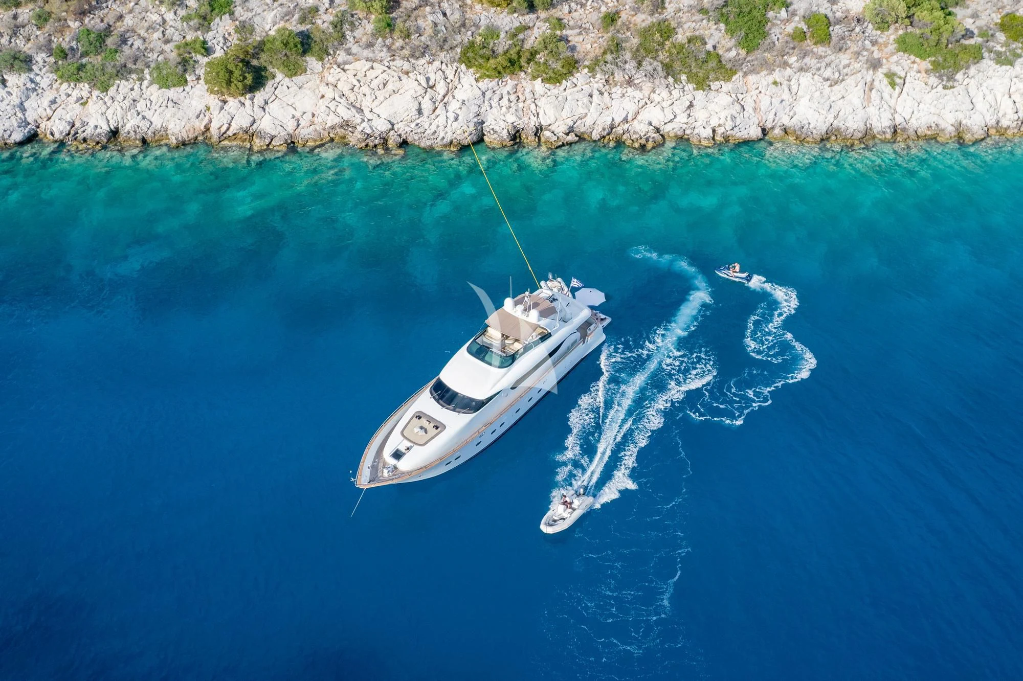 a boat on the water aboard COOKIE Yacht for Charter