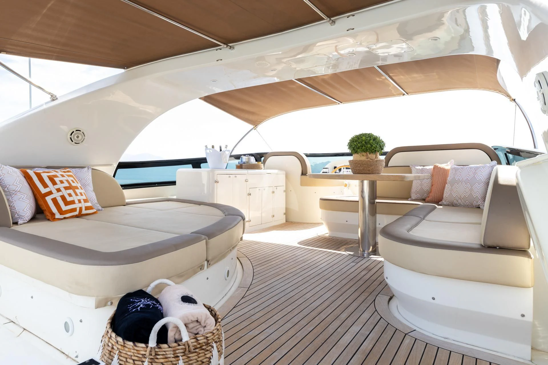 a room with a bed and a couch aboard COOKIE Yacht for Charter