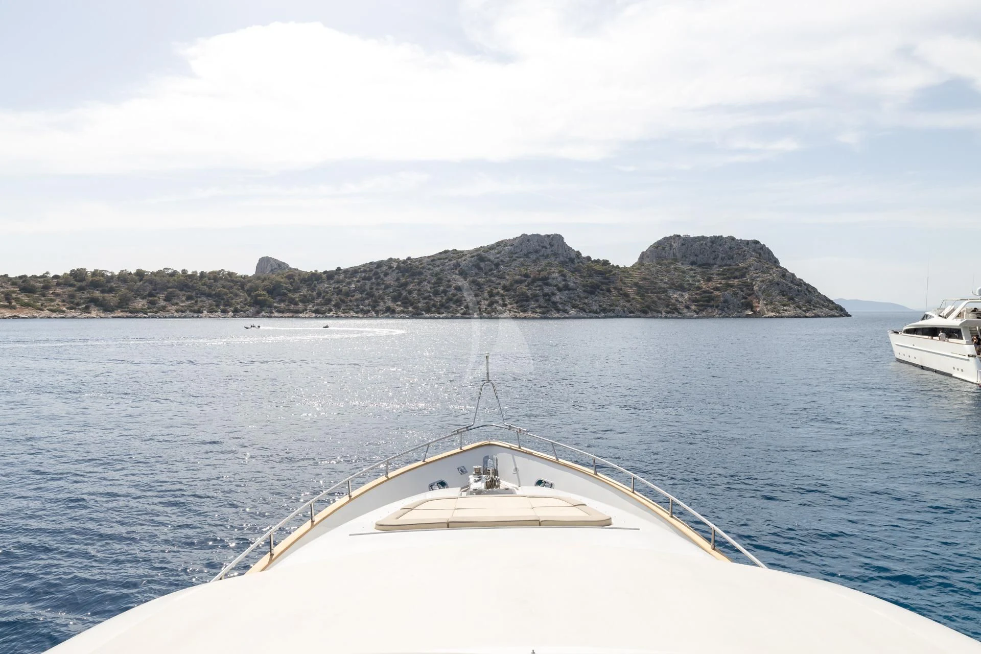 a boat on the water aboard COOKIE Yacht for Charter